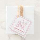 Pink Hand Gezeichnet Après Bébé Girl Babydusche Geschenkanhänger (Beispiel)