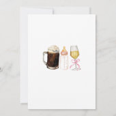 Pink Hand Gezeichnet Quirky Baby Dusche Einladung (Rückseite)