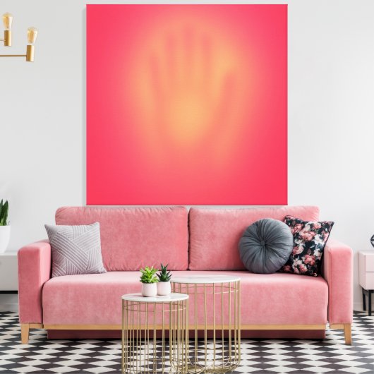 Pink Hand Leinwanddruck (Insitu (Wohnzimmer))