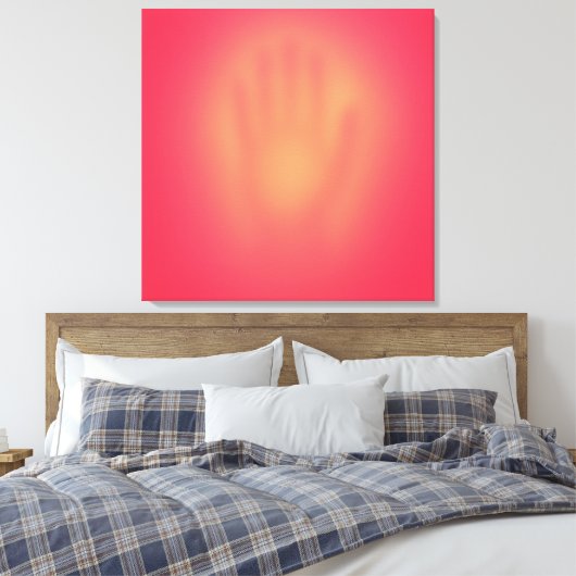 Pink Hand Leinwanddruck (Insitu (Schlafzimmer))
