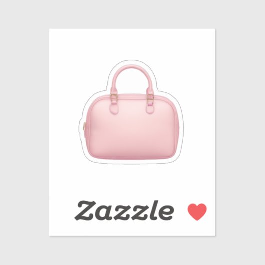 Pink Handbag Emoji Aufkleber (Blatt)
