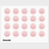Pink Handbag Emoji Runder Aufkleber (Blatt)