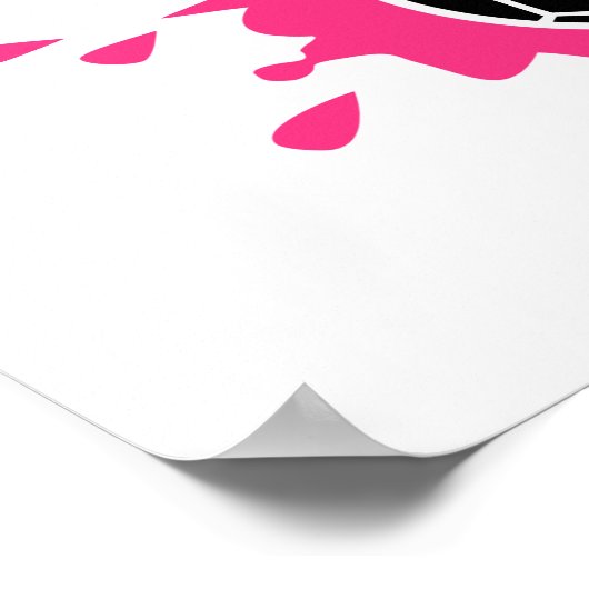 Pink-Handballspritze Poster (Ecke)