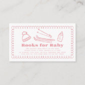 Pink handGezeichnet Babybuchanforderung Begleitkarte (Vorderseite)