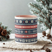 Pink Handle Ugly Christmas Sweater Snowflake Tasse