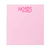 Pink Handwriting Typografie Notizblock (Vorderseite)