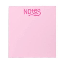 Pink Handwriting Typografie Notizblock