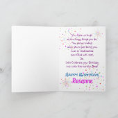 PINK Happy 10. Geburtstag | Bearbeitbar Karte (Innenseite)