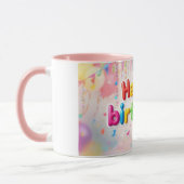 Pink Happy Birthday Cake  Tasse (Links)