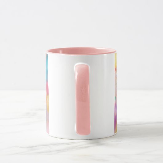 Pink Happy Birthday Cake Tasse (Griff)