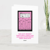 Pink Happy Birthday Card Karte (Rückseite)