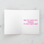 Pink Happy Birthday Card Karte (Innenseite)