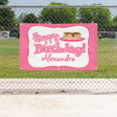 Pink Happy Birthday Pancakes Banner (Insitu)