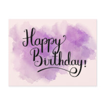 Pink Happy Birthday Post Card