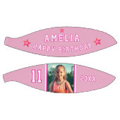 Pink Happy Birthday Stars Player Foto Basketball (Panele)