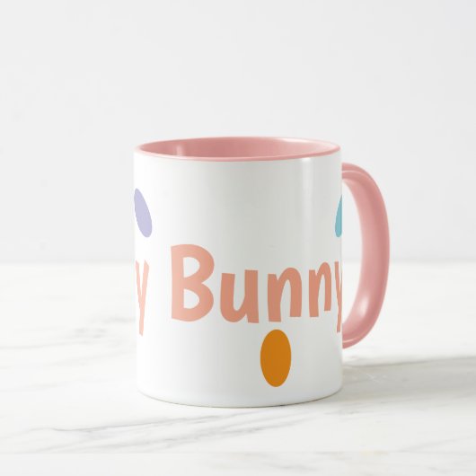 Pink Happy Bunny  Tasse (VorderseiteRechts)