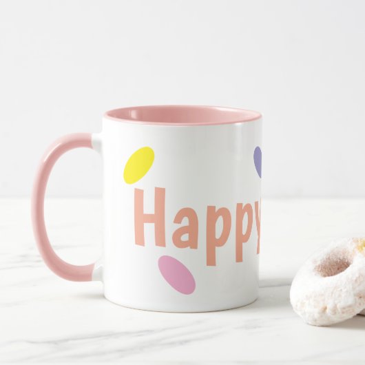 Pink Happy Bunny  Tasse (Mit Donut)