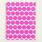 Pink Happy Face Planner Planer (Vorderseite)