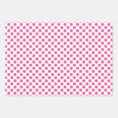 Pink Happy Face Stripes und Polka Dot Geschenkpapier Set (Vorderseite 3)