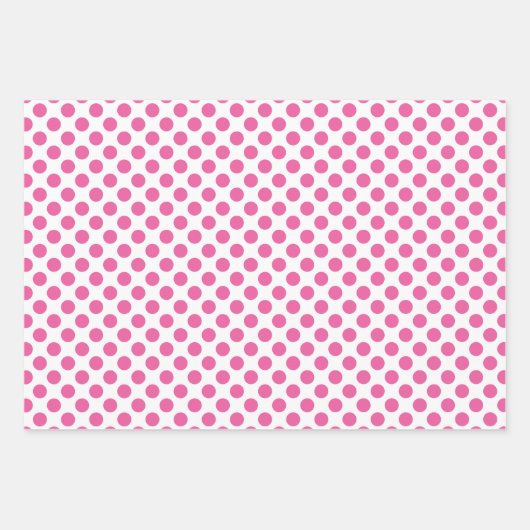 Pink Happy Face Stripes und Polka Dot Geschenkpapier Set (Vorderseite 3)