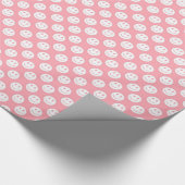 Pink Happy Faces Geburtstag Geschenkpapier (Ecke)