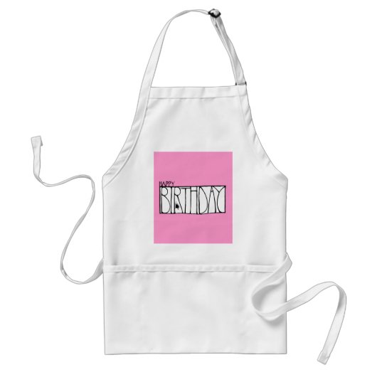 Pink Happy Geburtstags-Schürze Schürze (Vorne)