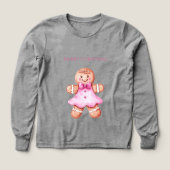 Pink Happy Gingerbrot Cookie Girl Weihnachten (Design Vorderseite)