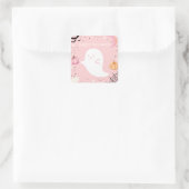 Pink Happy Halloween Sticker (Tasche)