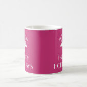 Pink HAPPY HOLIDAYS Weihnachtsbaum Name Kaffeetasse (Mittel)