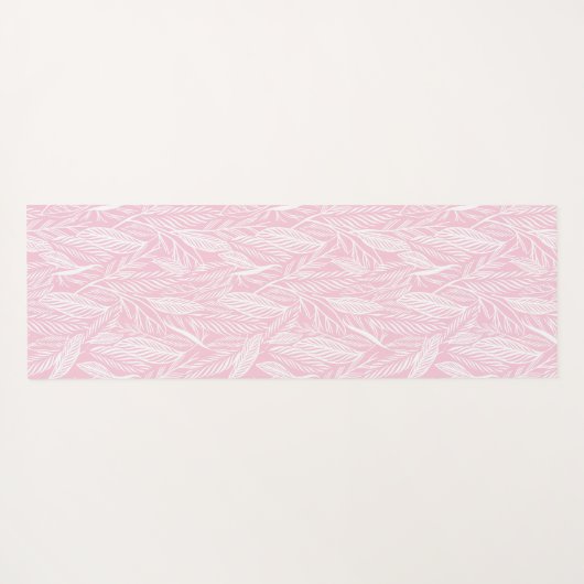 Pink Happy Jungle Animal Pattern & Tropical Blätte Yogamatte (Rückseite (Horizontal))