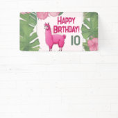 Pink Happy Lama lächeln Banner (InSitu)