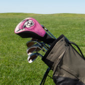 Pink Happy Lama lächeln Golf Headcover (In SItu)