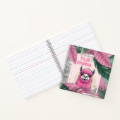 Pink Happy Lama lächeln Notizblock (Innenseite)