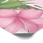 Pink Happy Lama lächeln Poster (Ecke)