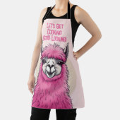 Pink Happy Lama lächeln Schürze (InSitu)