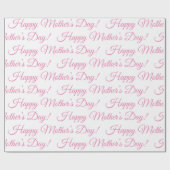 Pink Happy Mother's Day Script Holiday Geschenkpapier (Flach)