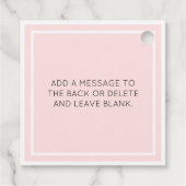 Pink Happy Oaster Bunny Geschenkanhänger (Rückseite)