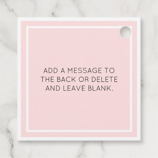 Pink Happy Oaster Bunny Geschenkanhänger (Rückseite)