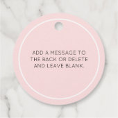 Pink Happy Oaster Bunny Geschenkanhänger (Rückseite)