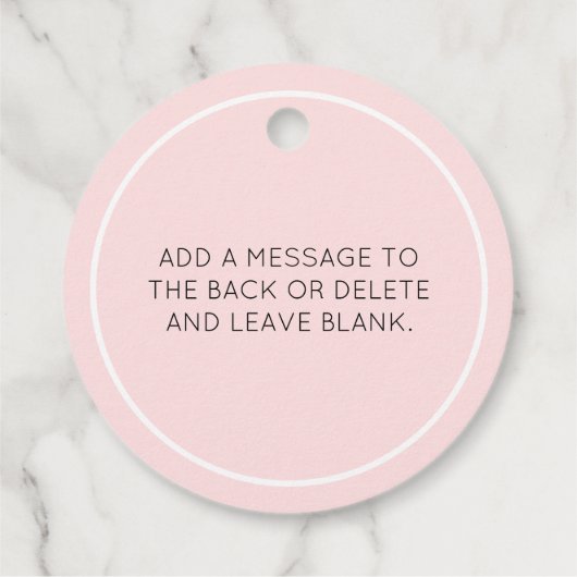 Pink Happy Oaster Bunny Geschenkanhänger (Rückseite)