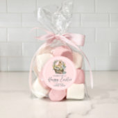 Pink Happy Oaster Bunny Runder Aufkleber