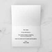 Pink Happy Soberversary, Sobriety Anniversary Karte (Innenseite)