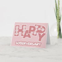 Pink Happy Soberversary, Sobriety Anniversary