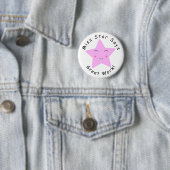 Pink Happy Star Girl Great Work Button (Beispiel)