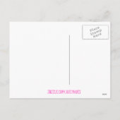 Pink Happy Valentine Cupid Postkarte (Rückseite)