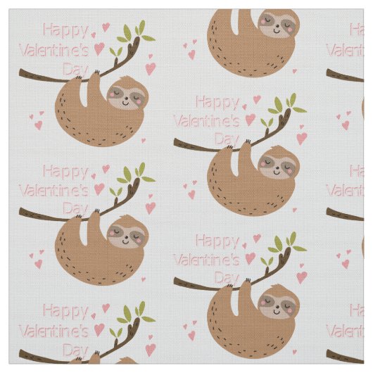 Pink-Happy-Valentinstag Stoff (Muster)