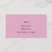 Pink Harlequin Personalisiert Princess Calling Car Visitenkarte (Rückseite)