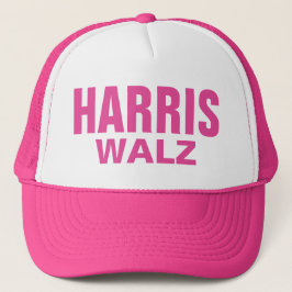 Pink Harris Walz Truckerkappe