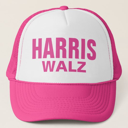 Pink Harris Walz Truckerkappe (Vorderseite)