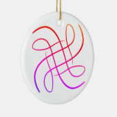 Pink Hashy Mandala #8 Keramik Ornament (Rechts)